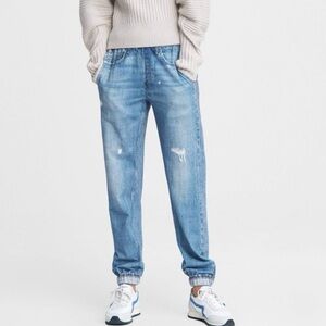 Rag & Bone Miramar Sweatpant Jogger Jeans Light Wash Blue XXS